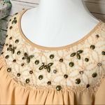 BKE Long Sleeve Beaded Trim High Low Tunic Top blouse Size Medium Photo 1