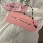 Nichole Lynel All Over Sequin‎ Jumpsuit Size Small NWT White Photo 4