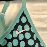 Nike Light Blue and Black Polka Dot Racer Back Sports Bra Size S Photo 1