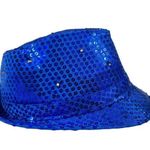 Women's Royal Blue Sequin Hat Photo 6