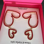 House of Harlow 1960 | Heart Earrings Red Photo 3
