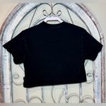 Converse Black Logo Cropped Tee Photo 2