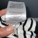 Tribal Black and White Striped Blouse Henley Tunic XL Size M Photo 6