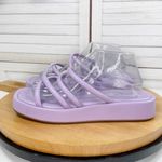 Torrid Strappy Platform Slide Sandals Lavender Purple 8 WW Faux Leather Photo 1