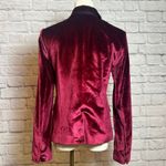 ark & co. Women's M Burgundy Velvet Blazer Single Button Jacket Red Size M Photo 3
