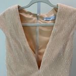 Mac Duggal  Sequined Cap Sleeved Fit & Flare Mini Dress In Porcelain 26306 Photo 6