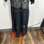 NWT DX Collection Size S Black Eyelet Lace Pullover Nero Maxi Dress Elegant Chic Photo 4