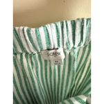 J.Crew  Women’s Linen Striped Button Front Tank Top Coastal Resort Vacation M‎ Photo 3