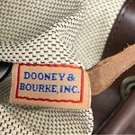 Dooney & Bourke DOONEY BOURKE Vintage Cream and Brown Leather Trim Bucket Bag Photo 10