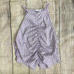 ZARA NWT Purple Gingham Plaid Halter Tank Top Photo 2