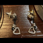 Brighton  Black Cord Strand‎ Silver Heritage Heart Necklace Bracelet Earrings Set Photo 3