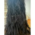 Faeriesty Black Sheer Sweetheart Corset Tiered Ruffle Slit Gown Size 4X Photo 3
