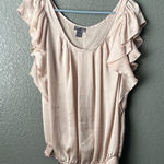 Poetry Elegant Blush Blouse with Ruffle Sleeves Photo 0