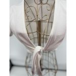 Garage white knot front short sleeve crop top size small Photo 7