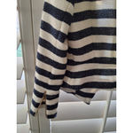 BCBGeneration  Size S Womens Blue White Stripe Zip Blazer Jacket Photo 3