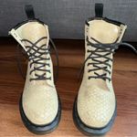 Dr. Martens 1460 Beige Snakeskin Effect Ankle Lace Up Boots Women's Sz US 6 Photo 1