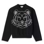 Kenzo Black Sweatshirt with Gray Tiger Design Size XS Photo 0