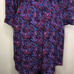 Daniel Rainn  Blue & Red Paisley Dress Pockets Lined Mandarin Collar Size Small Photo 2