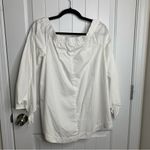 Free People  off the‎ shoulder white bow blouse size small blogger favorite Photo 3