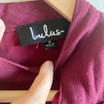 Lulus  Fall For Me Burgundy Long Sleeve Cutout Skater Dress Womens Size‎ S Photo 4