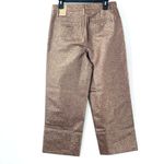 Madewell NEW  Slim Emmett Wide-Leg Crop Pants in Metallic Size 28 It Girl Luxury Photo 4