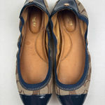 Coach Wanda Signature Logo Canvas Flats Size 7.5 Photo 1