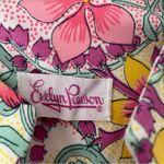 Evelyn Pearson 60s Vintage Psychedelic Loungewear Robe Cover Up Zipper Floral Pink Size L Photo 8