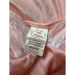 American Vintage sexy high slits pink and white nightgown slip size medium Photo 10