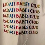 Wildfox Badass Babes Club Crop White Tank Top Hoodie Size Small Photo 3
