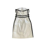 The Limited  Women's White & Black Stripe Strapless Midi Dress Size 10 Photo 1