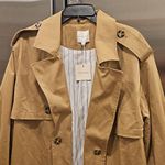 💕FAVORITE DAUGHTER💕 The Charles Double Breasted Trench Coat ~ Sand Medium NWT Photo 10