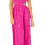 Hurley  pink Hibiscus side cutout maxi dress Photo 0