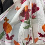 Jones New York Halston & Silk Scarf Bundle Blue Ombre Floral & Tulip Butterfly Photo 9