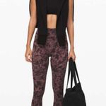 Lululemon Align Pants Leggings 25” Mini Dust Floral Antique Bark Black/Pink 2 Photo 2