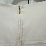 Sharagano  White Sleeveless Midi Dress with Button Details Photo 2