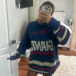 Vintage giants knitted sweater Blue Size XL Photo 0