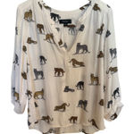 Karen Kane  Animal Print Blouse Large Photo 0