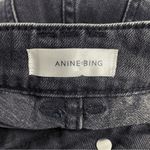 ANINE BING  Button Fly Raw Hem Mid Rise Slim Jeans Charcoal Black Size 26 | 2 Photo 8
