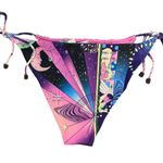 Agua Bendita Bikini Bottom AM Aldana Eter Beaded Sequin Side Tie Celestial L New Photo 1