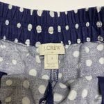 J.Crew Factory Womens Shorts 6 Printed Boardwalk Pull-On Navy Blue White Polka Photo 4