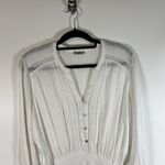 Rails  Women's Large Jasmine Linen Dress in White Lace‎ Vacation Coastal Beach Photo 1