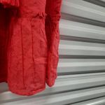 Nsr Kailani Dress Women's XS Extra Small Red Short Sleeve Tiered Ruffle Casual Photo 5