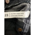 PacSun  Ultra High Rise Vintage Shorts Womens 25 Washed Black Button Fly Festival Photo 8