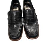 Dolce Vita Talie Black Crocodile Faux Leather Heeled Loafers, Sz 8 Photo 6