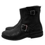 Frye Shoes Natalie Engineer Black Short Leather Boots Size Women's 6.5 Photo 0