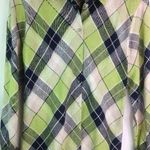 Requirements  L Lime Diagonal Plaid Top Photo 0