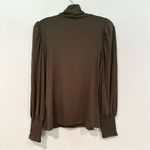 Elie Tahari  Smocked Turtleneck Knit Top Women's‎ Small Willow Green Career NWT Photo 7