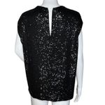 Calvin Klein  Shirt Women Large Black Allover Sequin Party Cocktail Holiday Party Photo 4