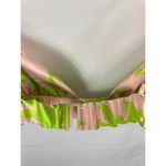 Boutique  Satin Crop Tropical Print Bralette Size Large Photo 2