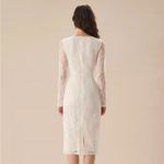 RIHOAS White Lace Boat Neck Slit Midi Dress M 33 Size M Photo 1